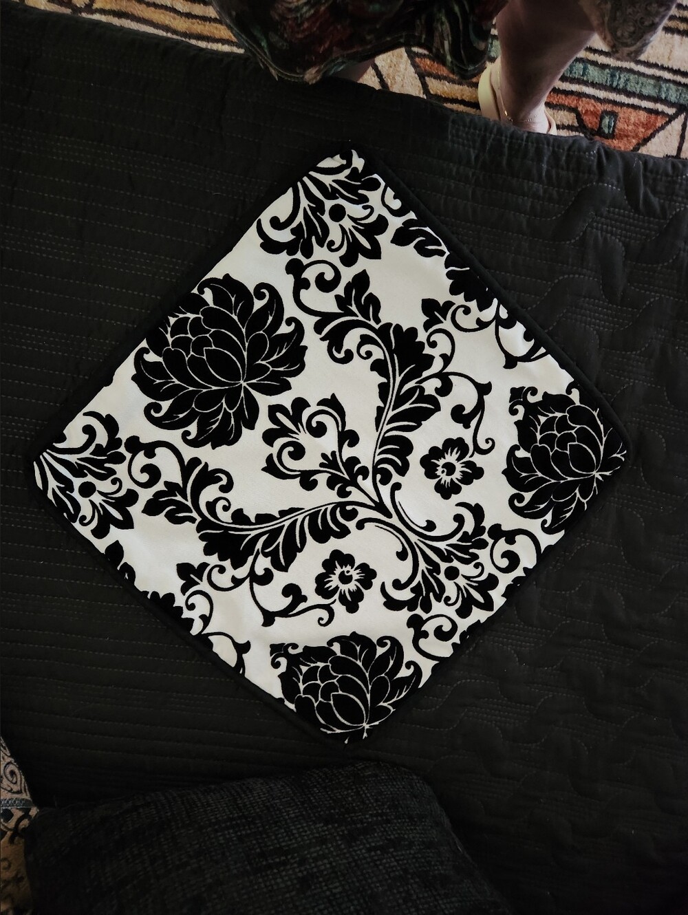 1 Piece Accent Pillow- Black & White - Picture 6 of 7